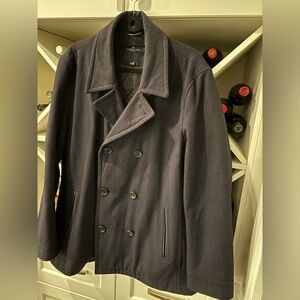 Men’s London Fog pea coat black size extra large